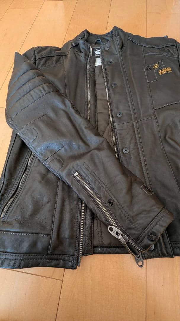 G-STAR RAW 牛革 ライダースジャケット