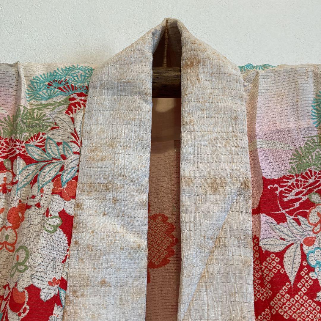 アンティーク　正絹　絽縮緬　襦袢　中振袖