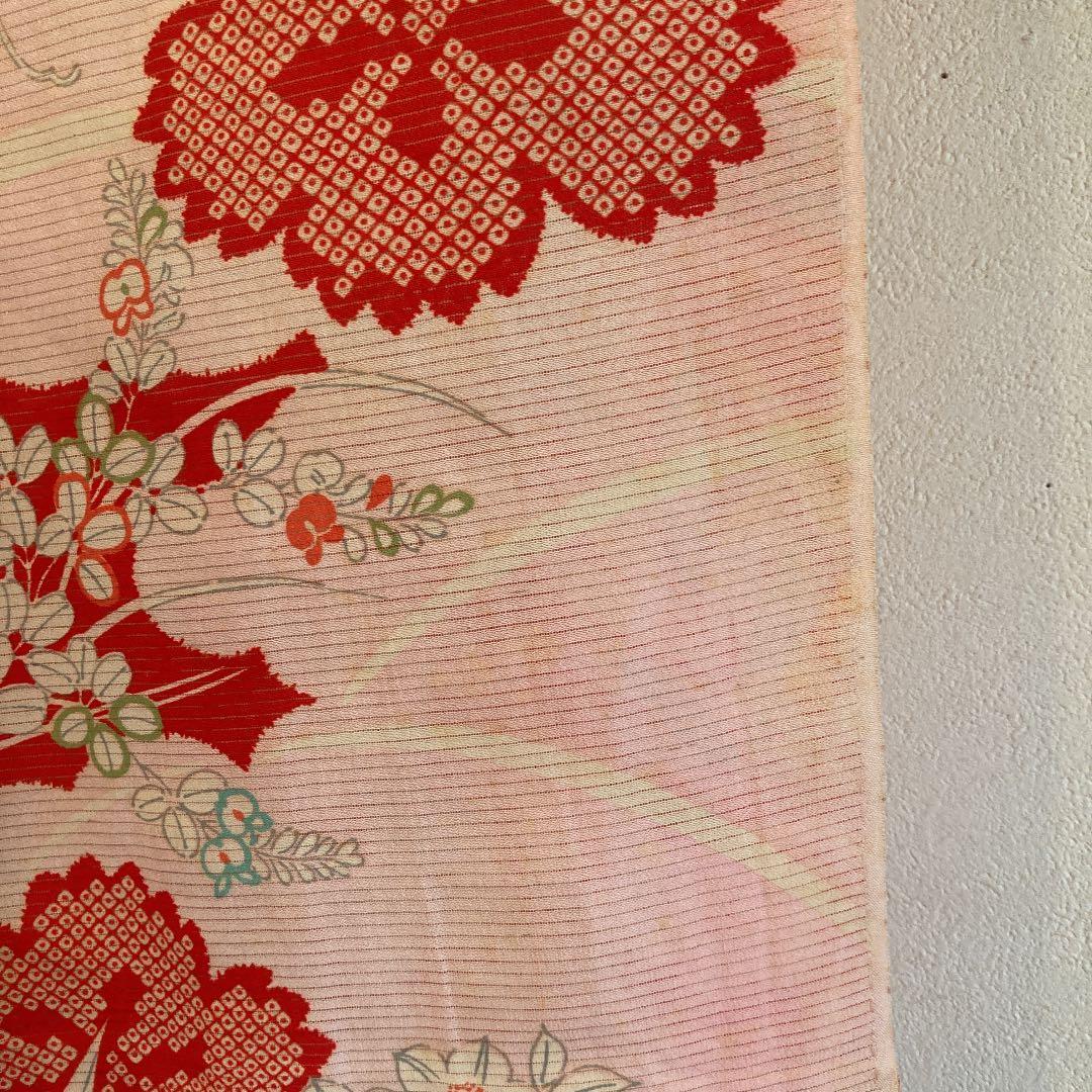 アンティーク　正絹　絽縮緬　襦袢　中振袖