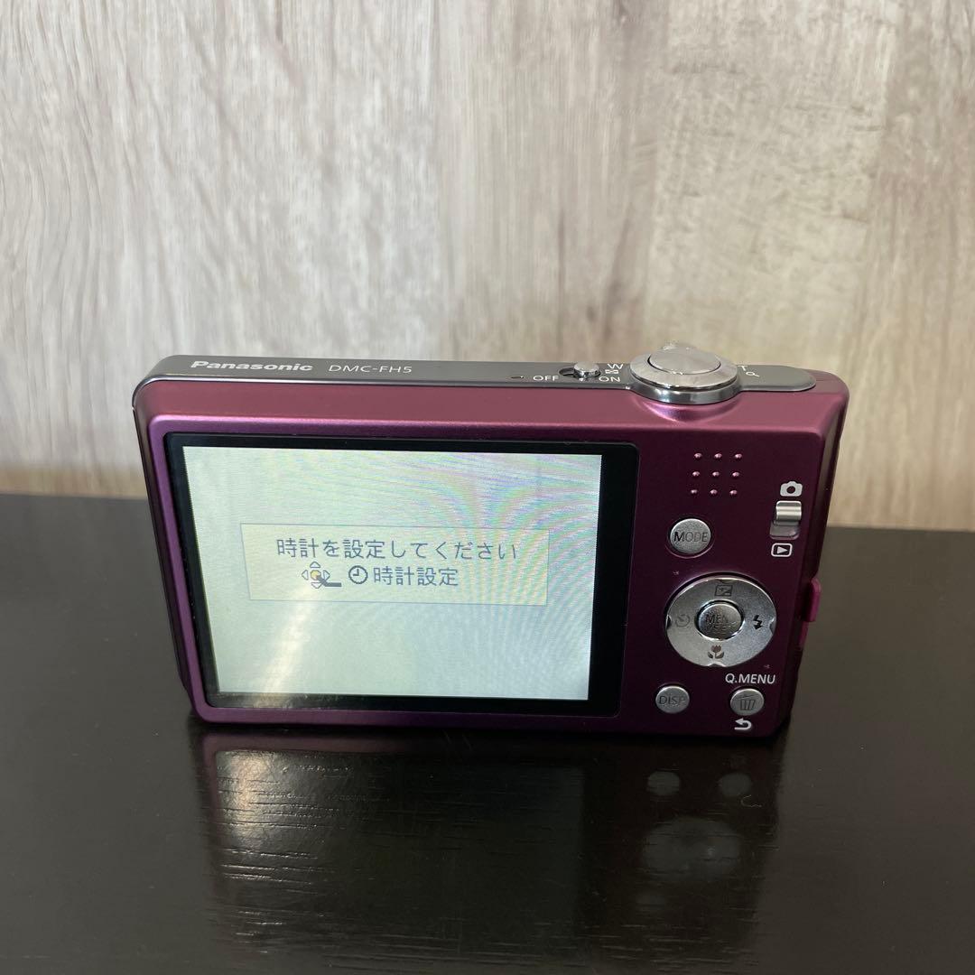 美品　Panasonic LUMIX DMC-FH5 デジタルカメラ　パープル