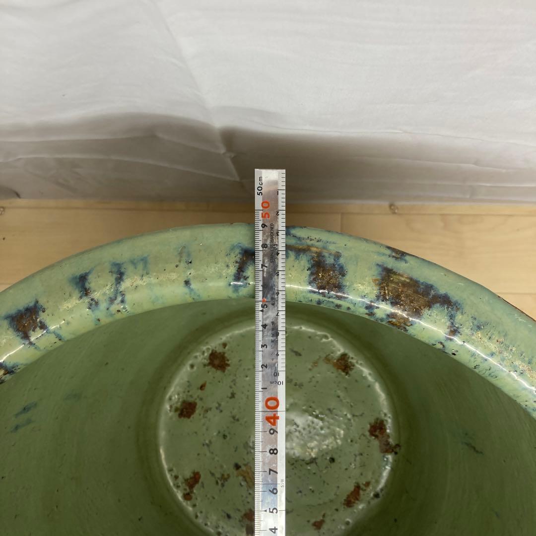 ピータン壺　メダカ鉢　金魚鉢　龍柄　大型焼き物