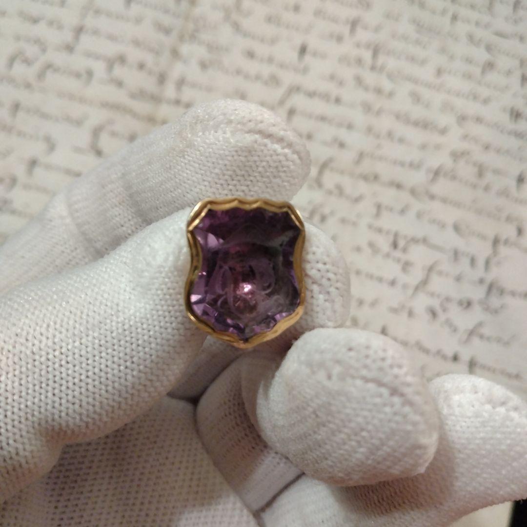 セール　イギリス　フォブシール　インタリオ アメジスト