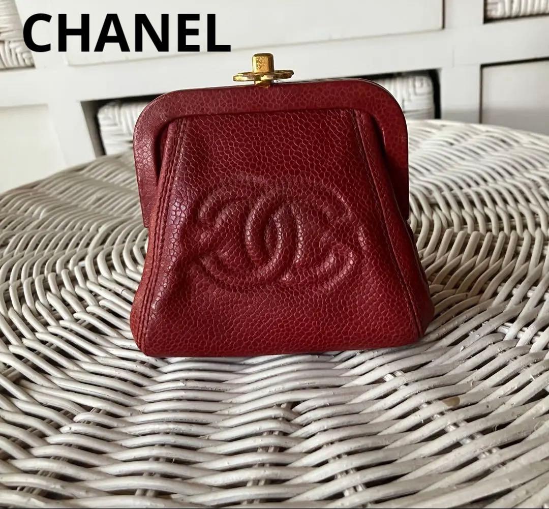 激レア❤️CHANEL❤️ヴィンテージ❤️ミニ財布❤️小銭入れ　レッド