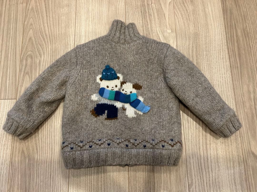 ファミリア　ニットジャケット　90cm