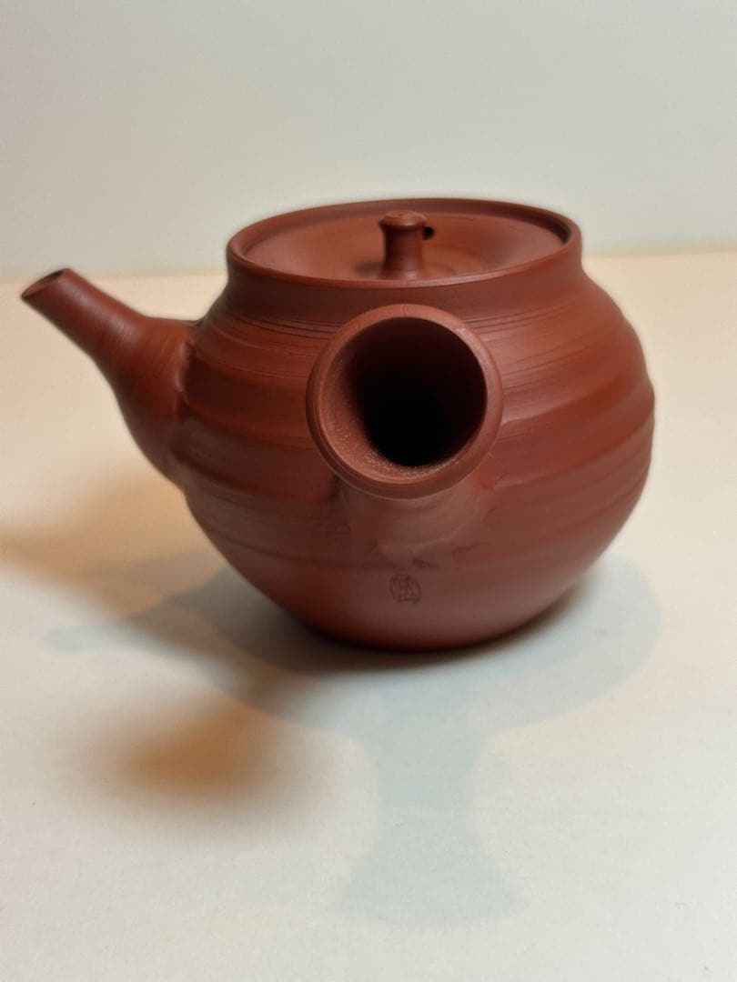 三代目　山田常山 常滑焼 朱泥茶器揃 急須 湯冷 湯呑 5客 人間国宝