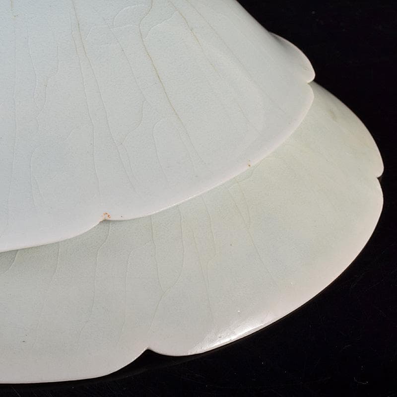 中国　影青　青白釉　陽刻　花文　輪花鉢　2点まとめて　M　R7770