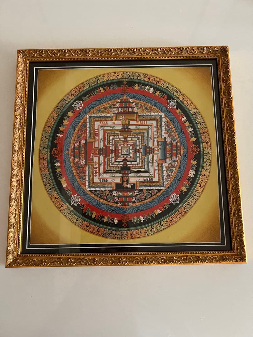 値下げしました曼荼羅アート 金色フレーム