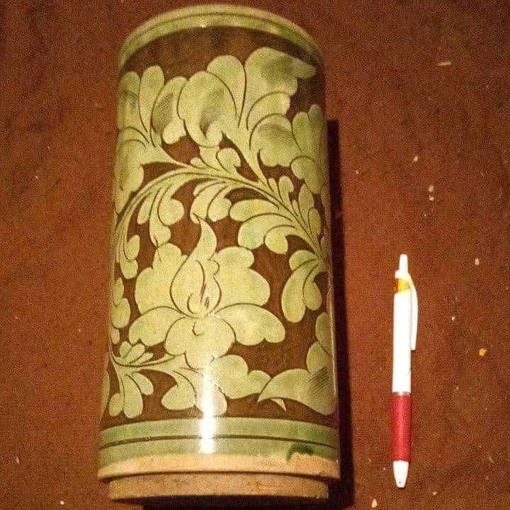 中国陶磁器　磁州窯　筒型壺
