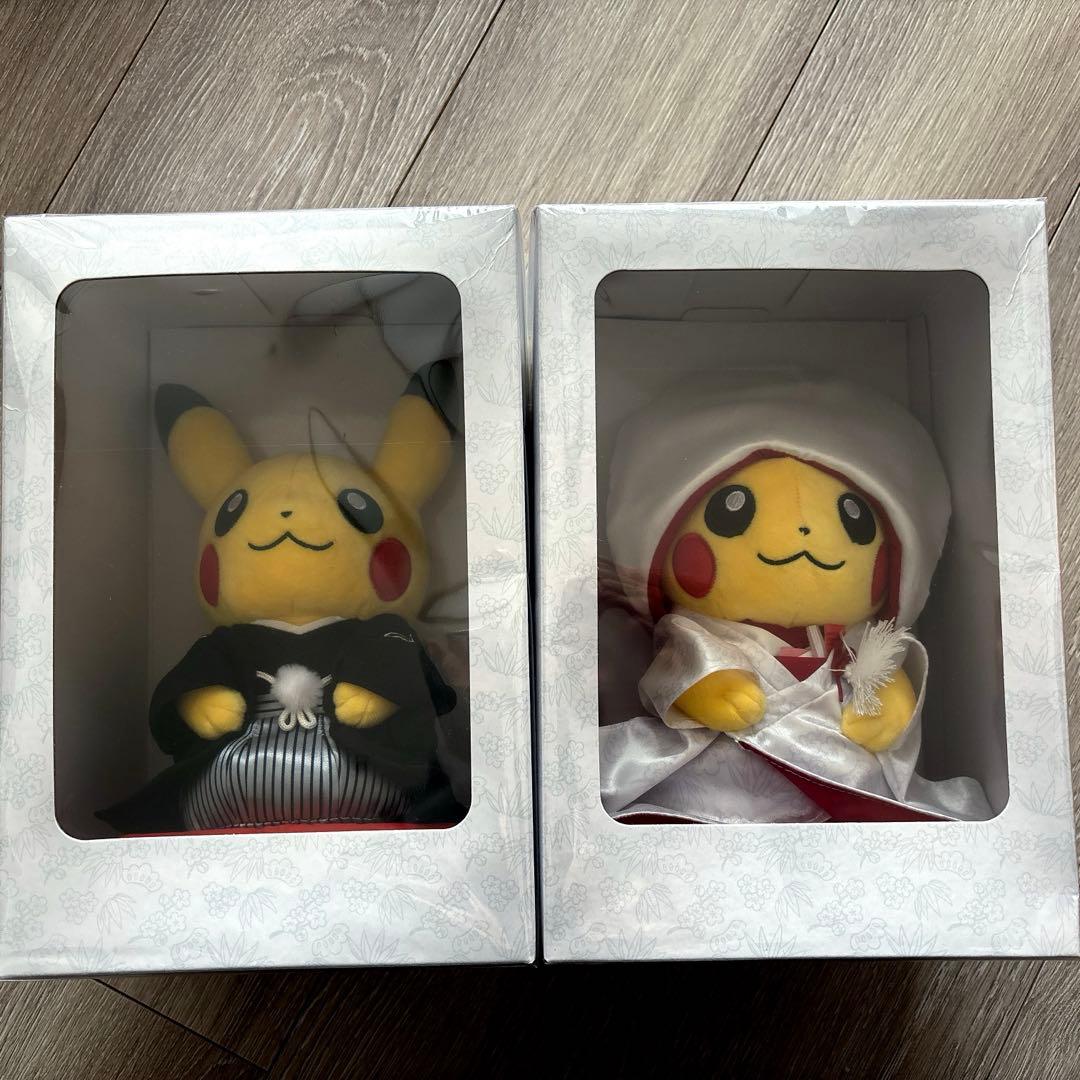 新品未使用　ポケモンセンターオリジナル　ピカチュウ　和装　2体セット