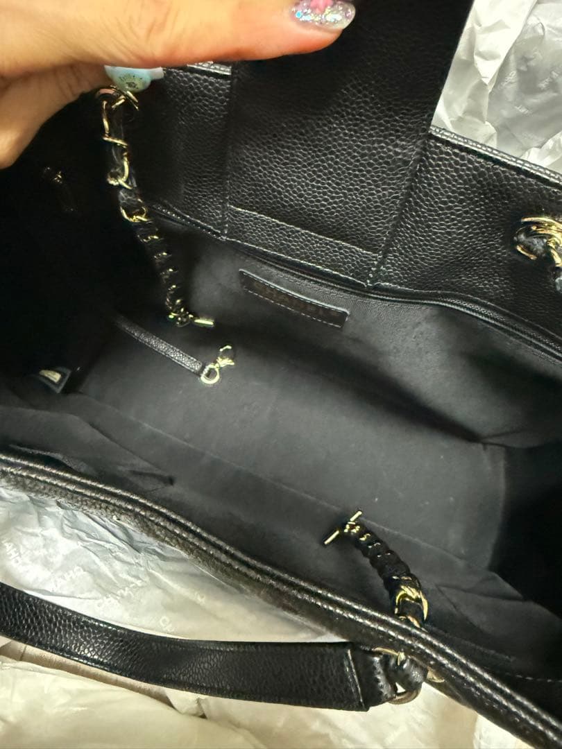 Chanel ブラック キルティング トートバッグ