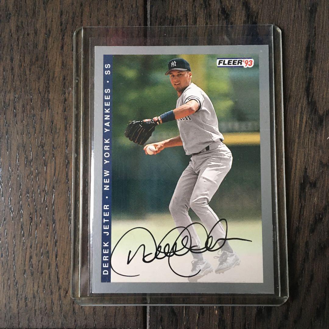 ジーター1993Fleer Rookie autocardです。
