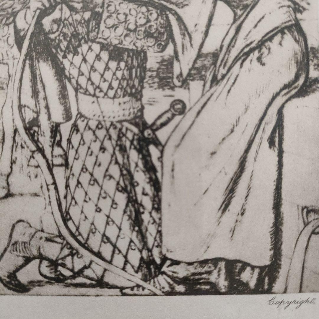 ウィリアム ヘンリー ハント　銅版画『オリアナのバラード(テニスン詩集)』