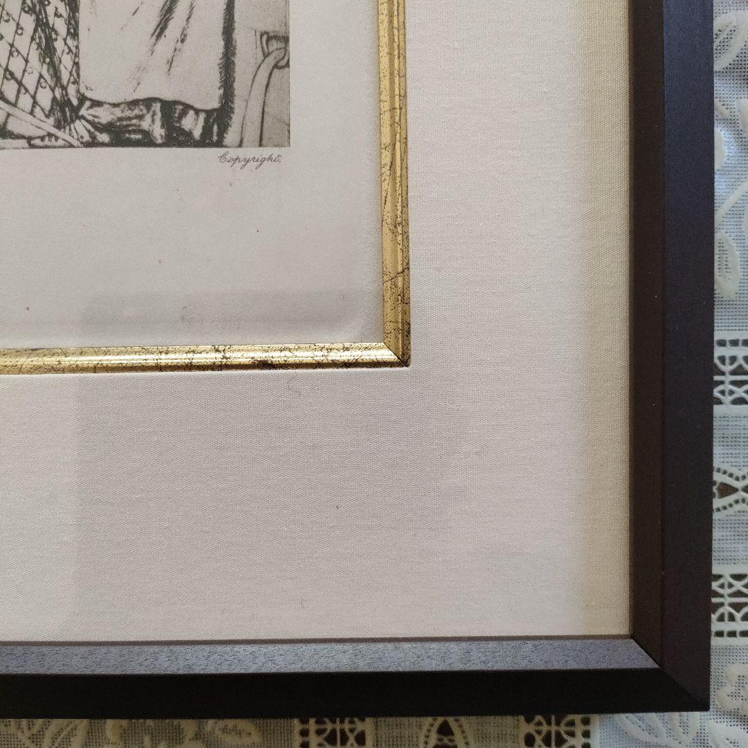 ウィリアム ヘンリー ハント　銅版画『オリアナのバラード(テニスン詩集)』