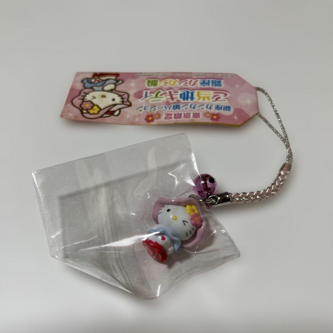 激レアハローキティ 銀座カンカン娘 ストラップ根付け 東京限定 サンリオ