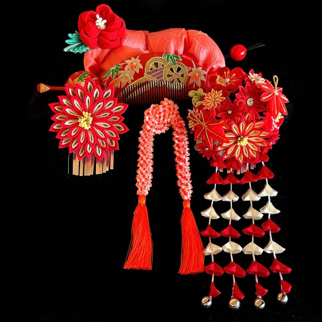 専用です。 日本髪 髪飾り 七五三(7歳)～成人式 (赤)