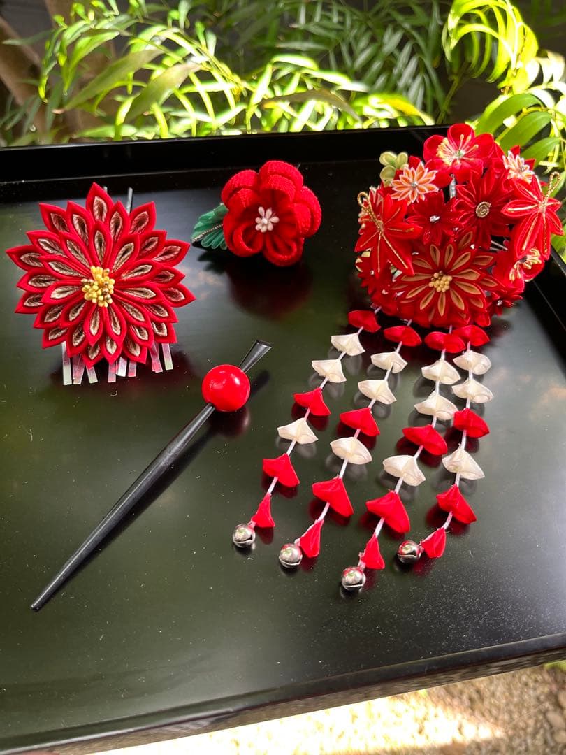 専用です。 日本髪 髪飾り 七五三(7歳)～成人式 (赤)