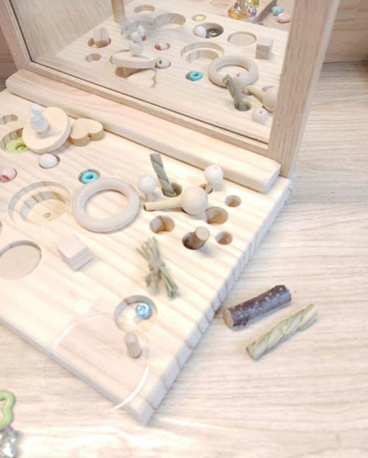 D20　⭐　ミラーボードとフォージングトイセット(大)⭐　インコ　バードトイ