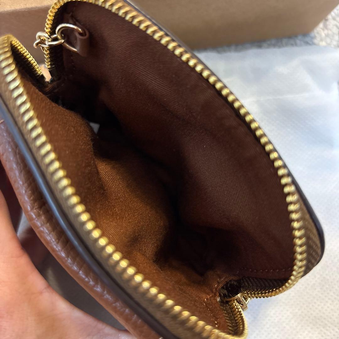 COACH ケース ブラウン　シグネチャー　ペニー