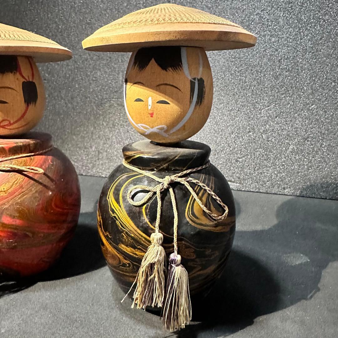 ビンテージ鳴子漆器　こけし