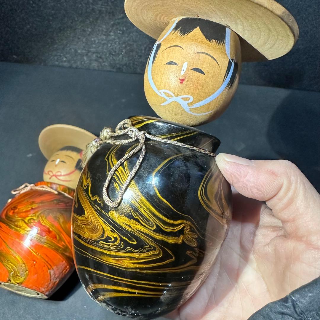 ビンテージ鳴子漆器　こけし