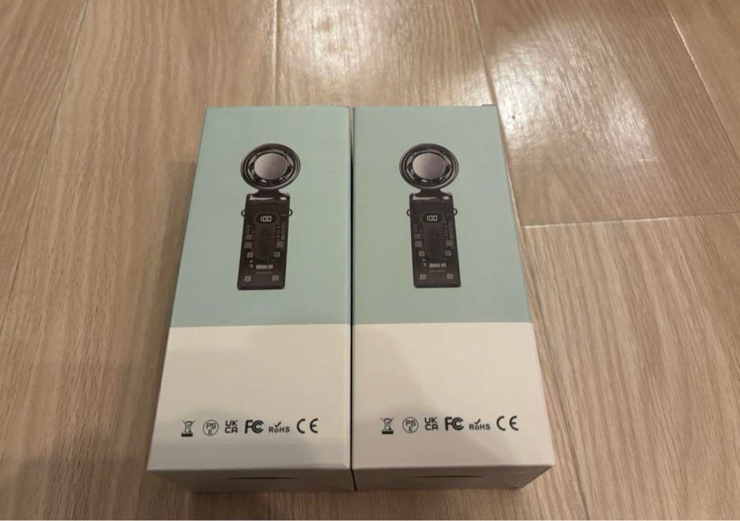 【2個セット】ハンディファン　fan fan gahga 白　黒