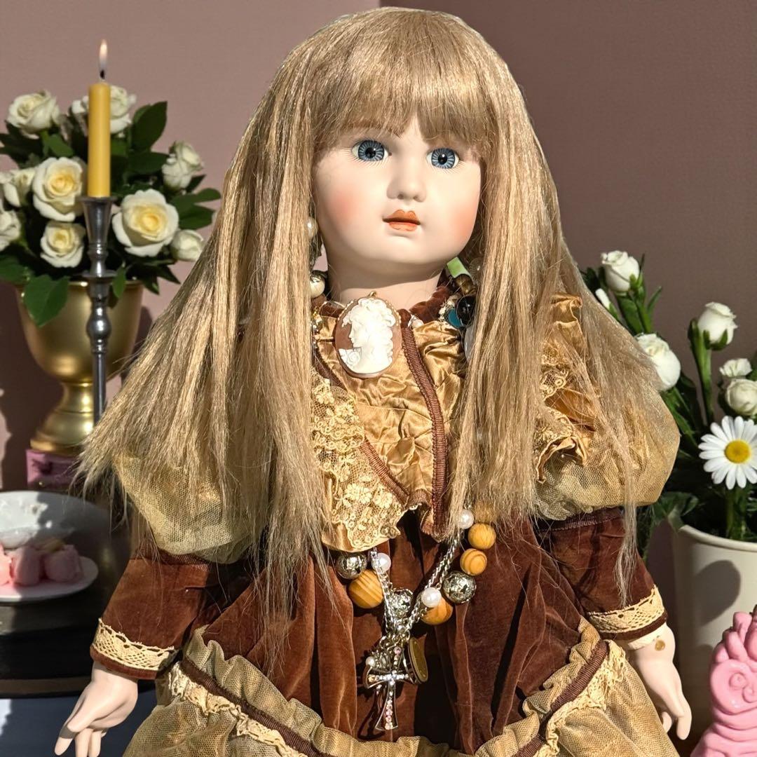 ビスクドール ジュモー フランス プリンセスドレス シェルカメオ エリザベスコイ