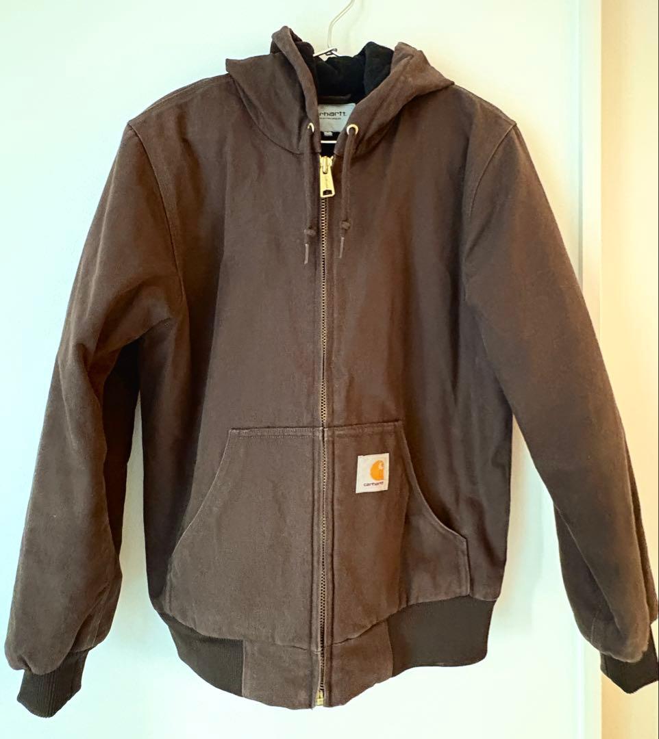 Carhartt アクティブジャケット S ダーク ブラウン ブルゾン パーカー