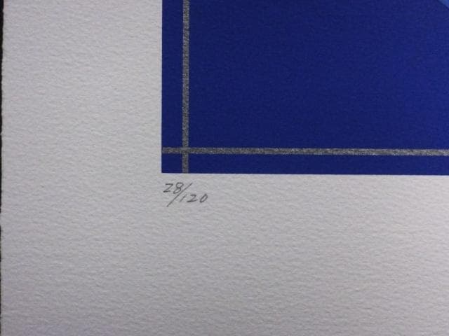 前田常作 直筆サイン『蓮（白）の図』リトグラフ＆シルクスクリーン　0829N