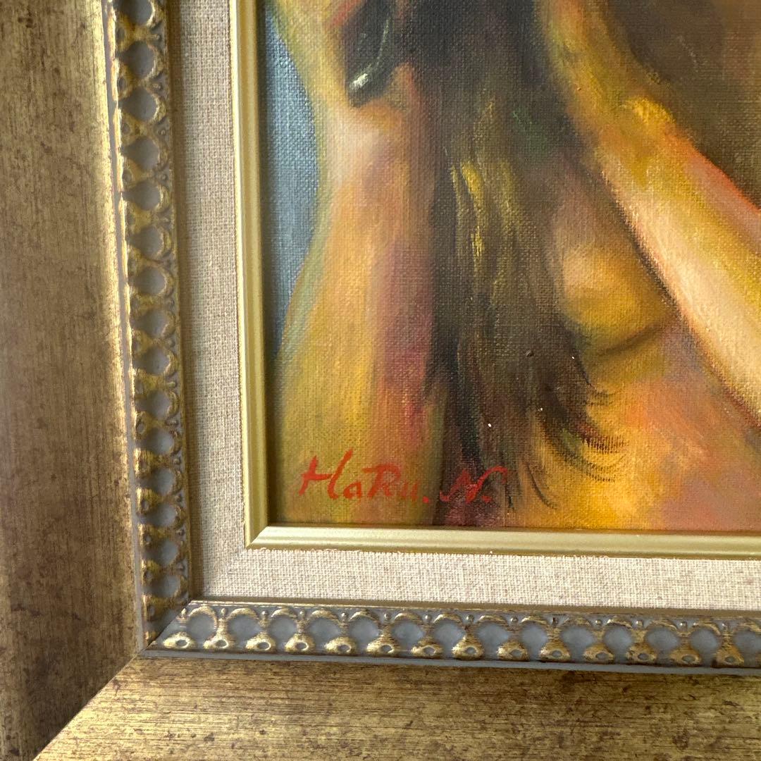 裸婦画　女性　肉筆　油彩　絵画　美術品　インテリア　人物画