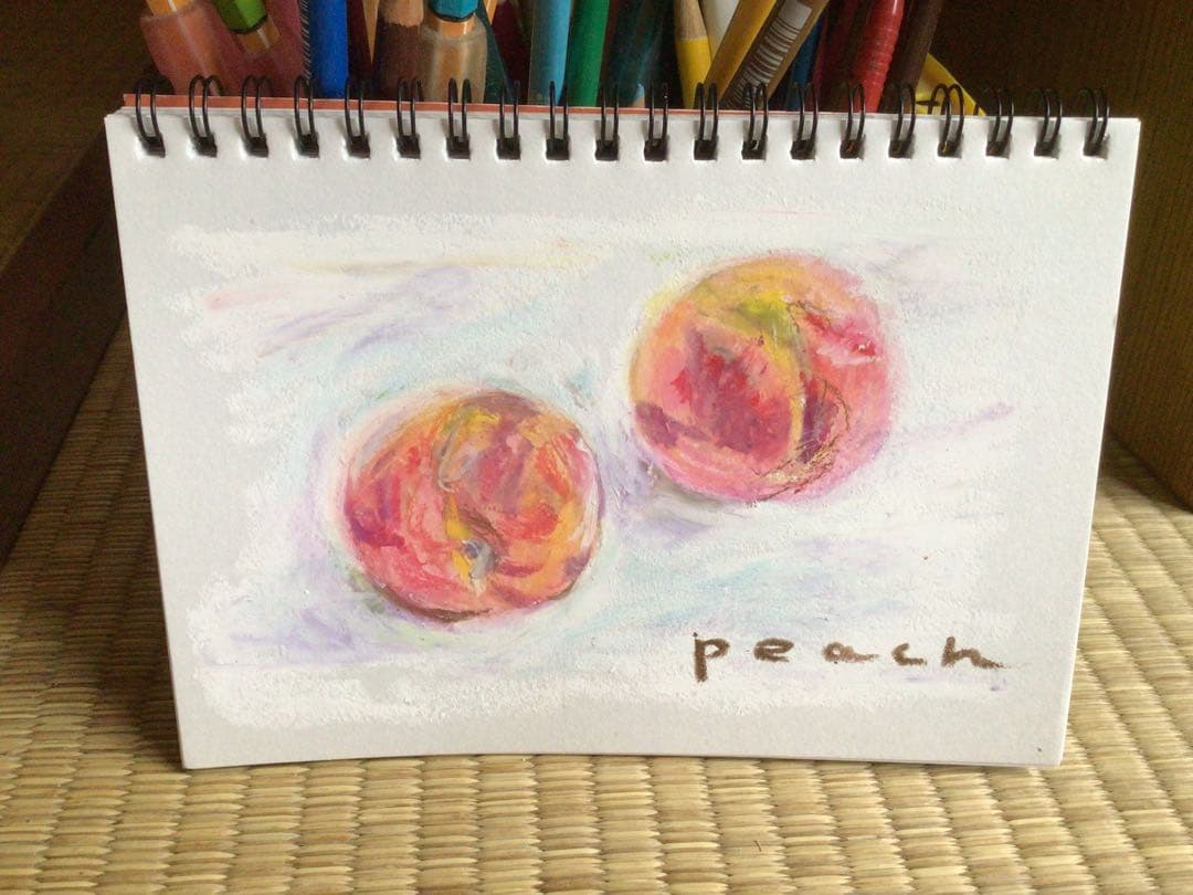 ガネーシャさん専用ですパステル画 3点セット 果物と花