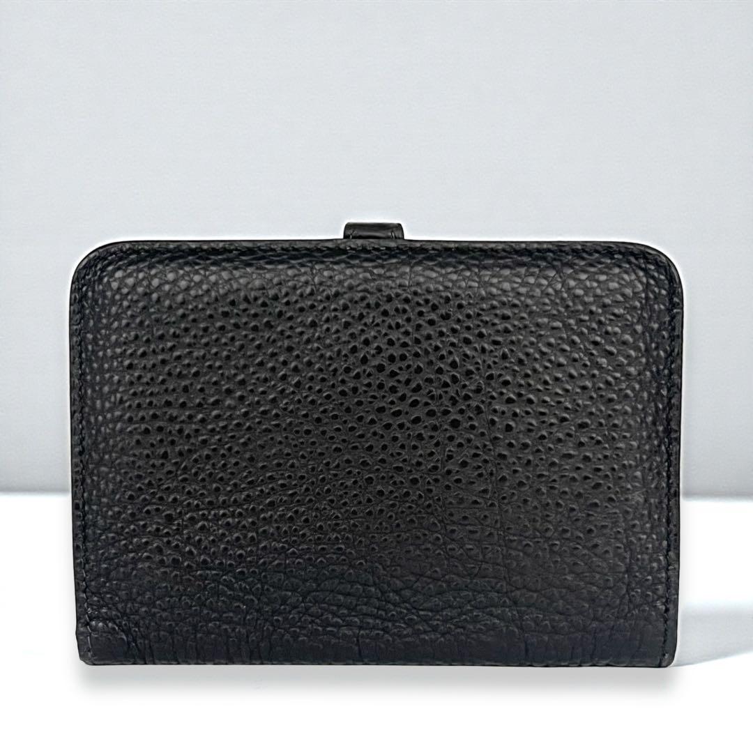 【美品】エルメス　トゴ　ドゴンコンパクト　折財布　ミニ財布　黒　ブラック　759