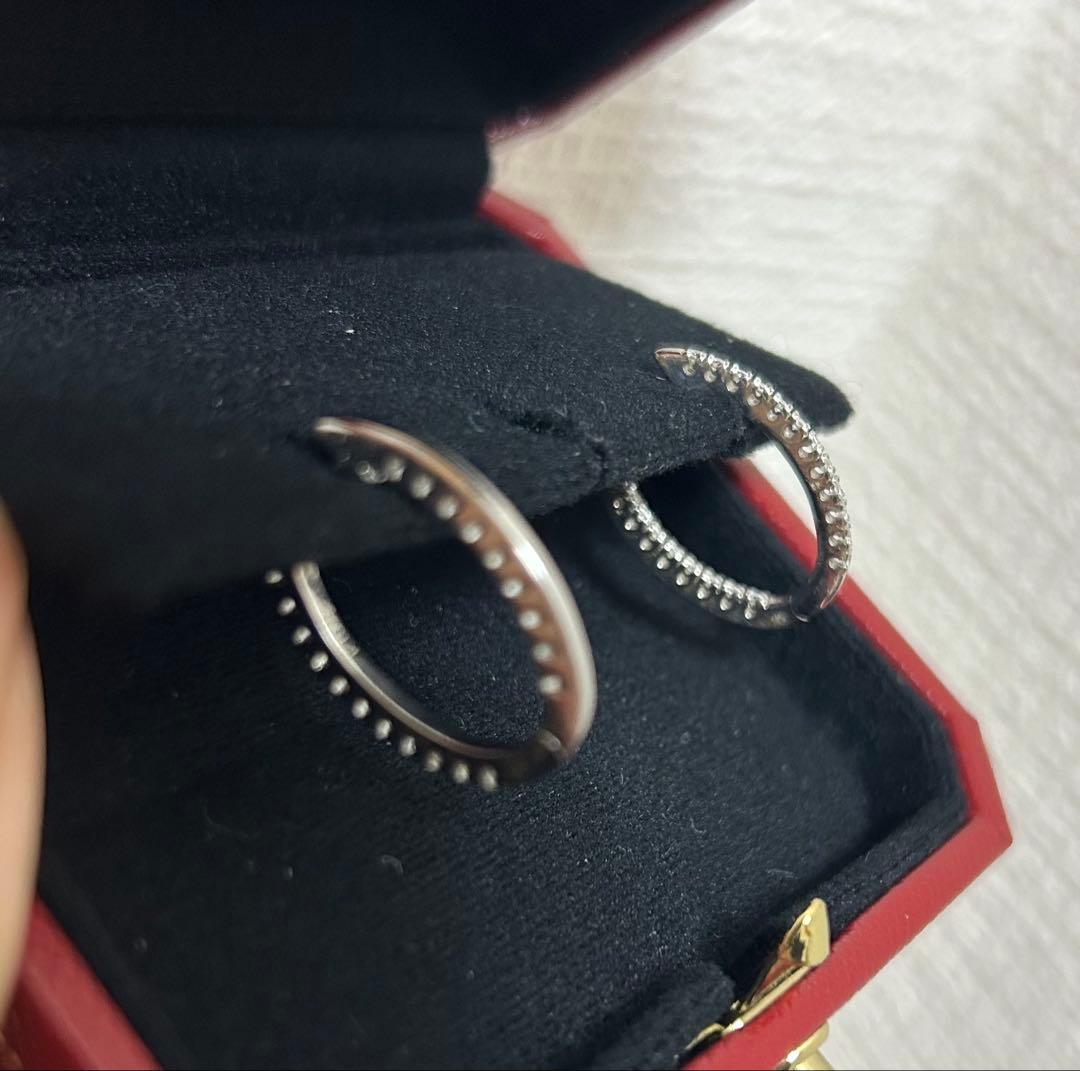 ポンテヴェキオダイヤモンドフープピアス0.42カリーナ