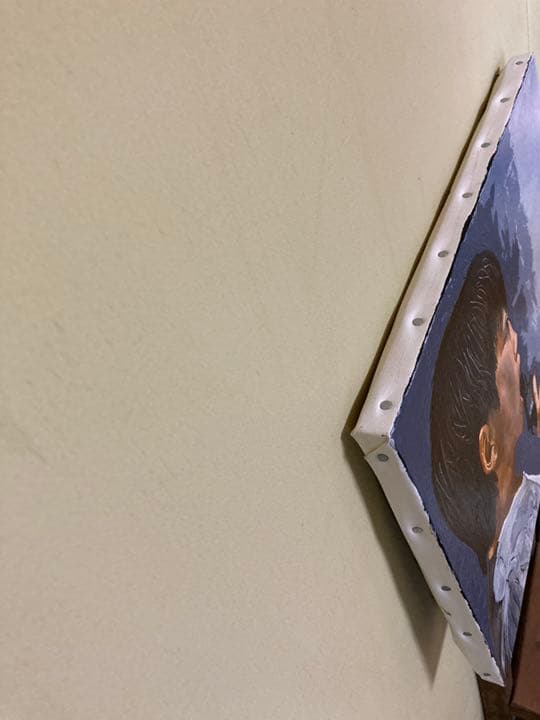 手描き 油絵 少年