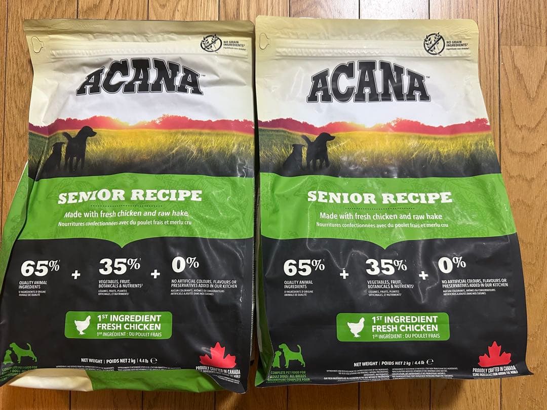 ACANA Senior Recipe ドライドッグフード 2KG 2セット