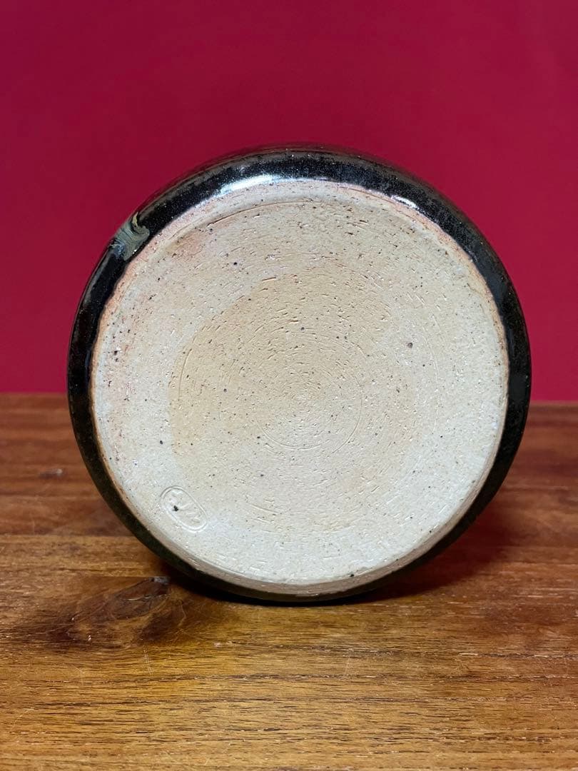 淡海ぜぜ 陽炎園 岩崎新定 膳所焼 耳付水指古膳所写耳付水指裏千家十五代鵬雲斎