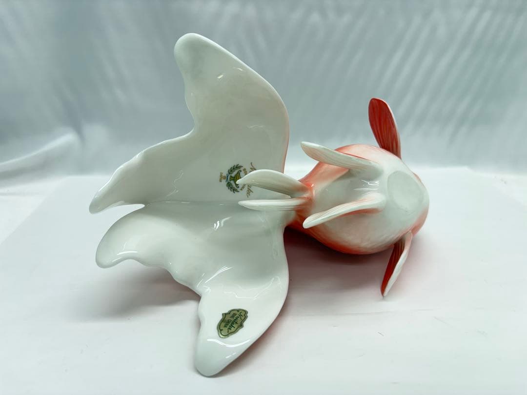 希少 オールドノリタケ 金魚 大 ボーンチャイナ 置物