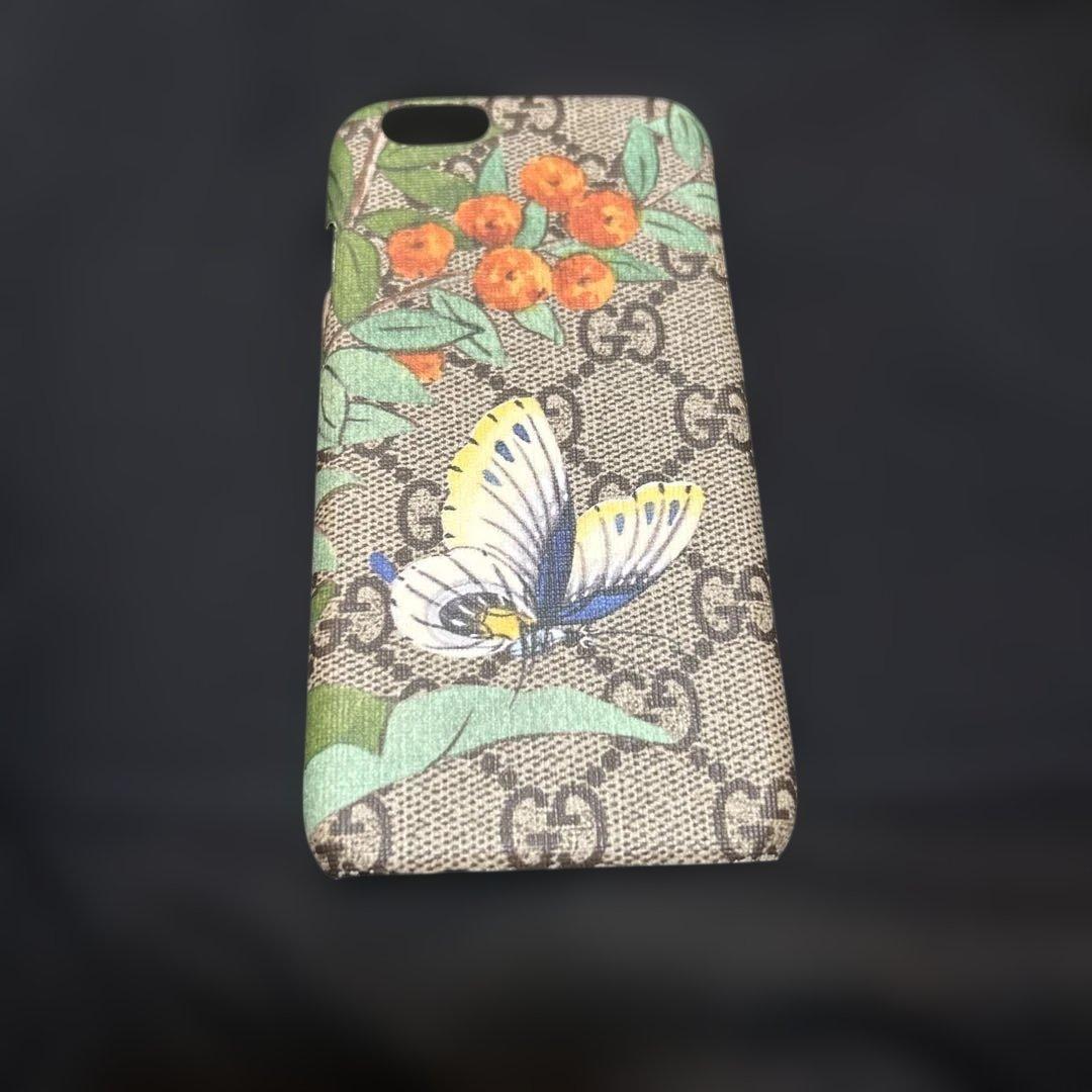 GUCCI GG柄 ティアン バタフライ iPhone6/6s ケース