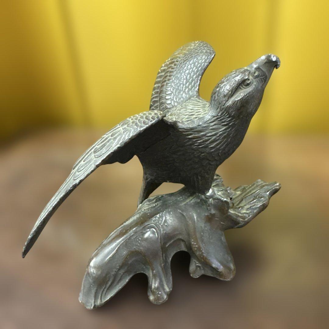 金工，锡製，ヴィンテージ 鷹 オブジェ 置物 インテリア