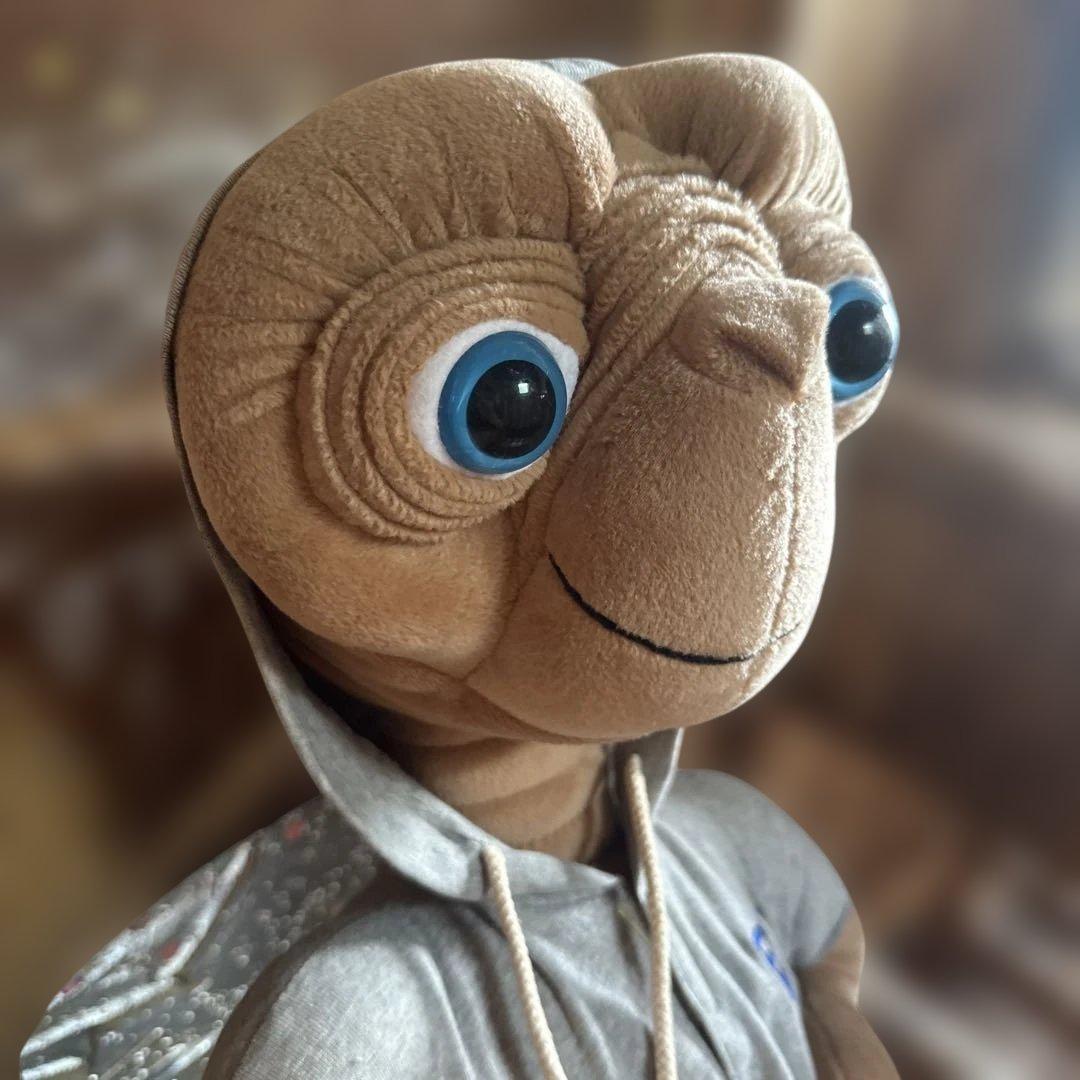 瞬間的お値下げ‼️ヴィンテージ　大きなE.T. フード付きぬいぐるみ