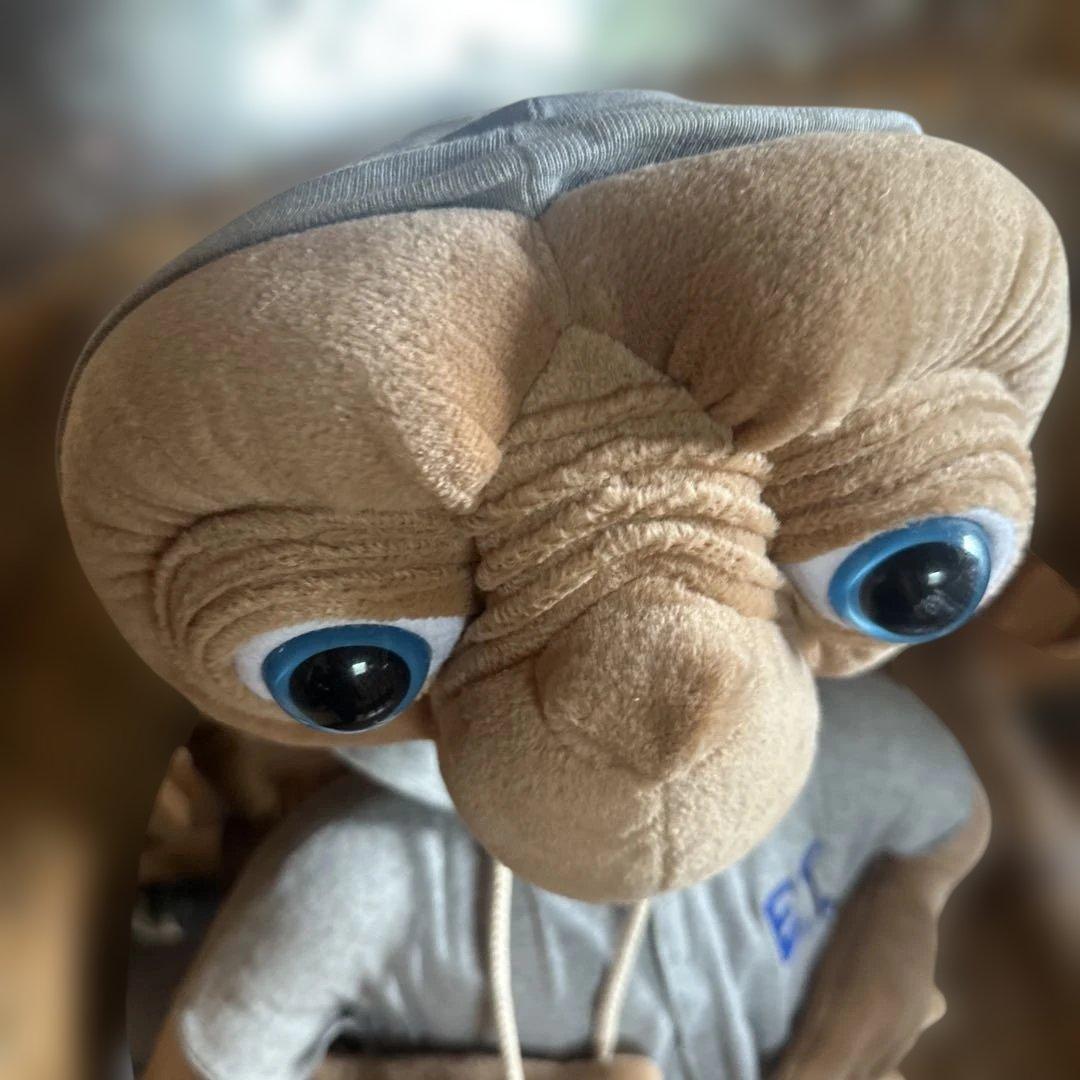 瞬間的お値下げ‼️ヴィンテージ　大きなE.T. フード付きぬいぐるみ