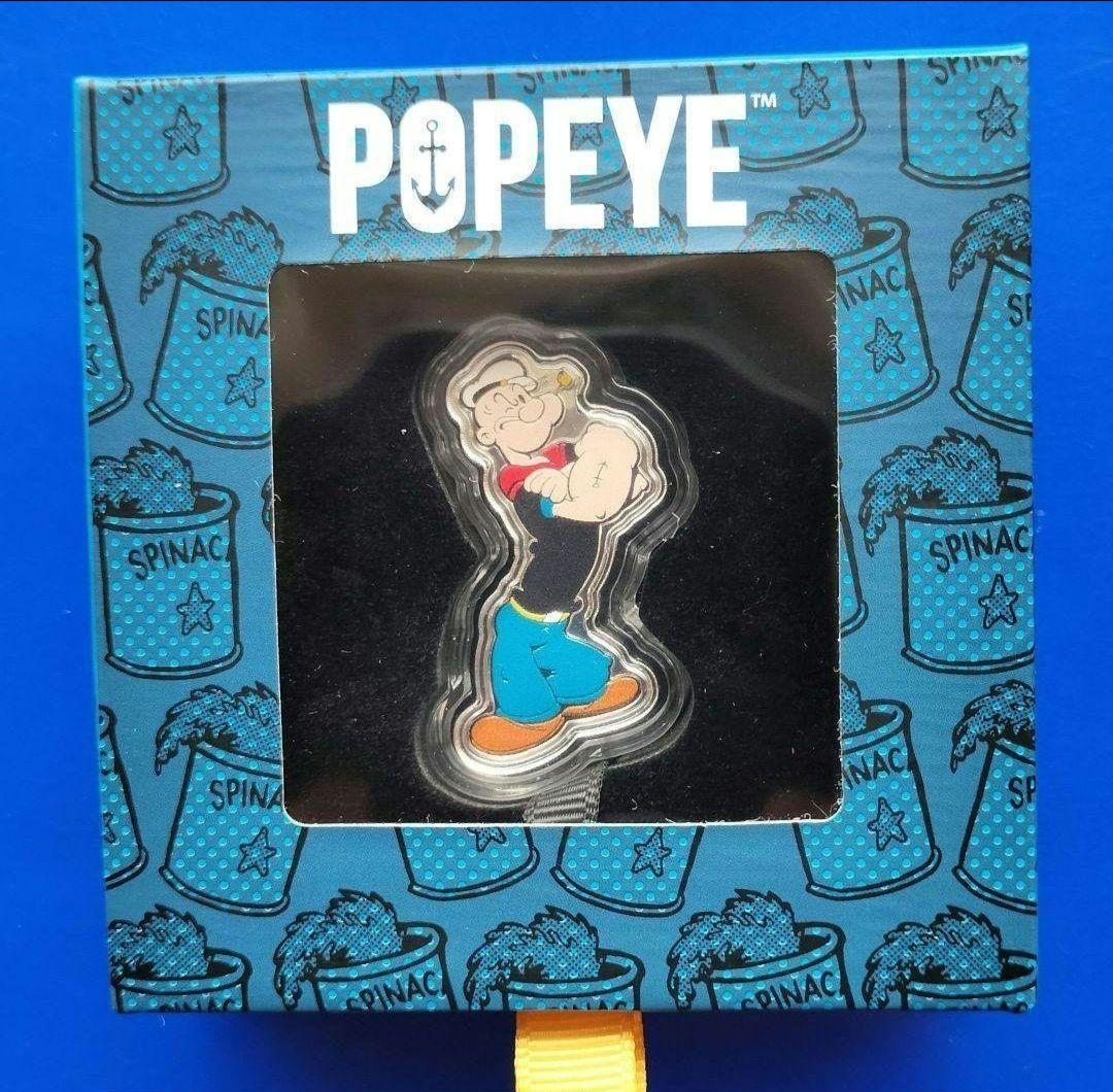 ポパイ2ドルカラー銀貨（サモア）1oz silver999（純銀） 2023年