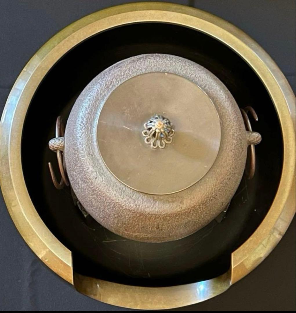 【訳あり‼️ジャンク❗️未使用‼️】茶道具3点セット　風炉・五徳・風炉釜