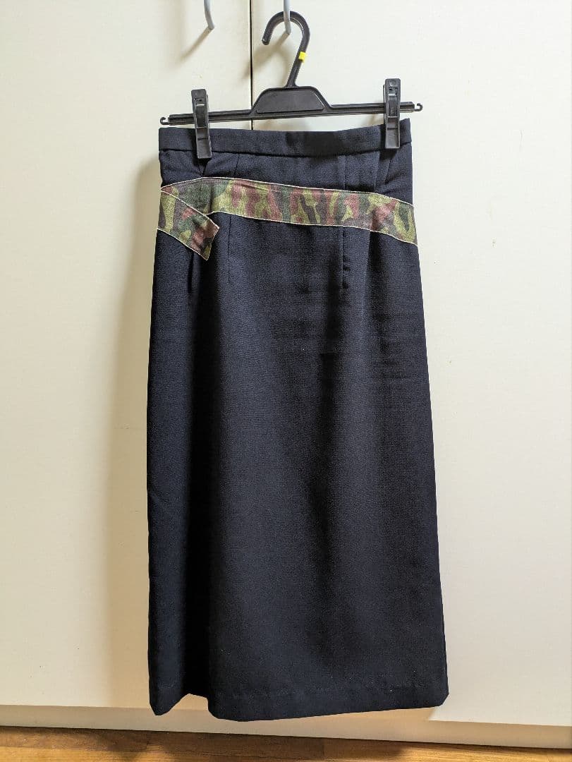 COMME des GARCONS カモフラ柄テープ タイトスカート ひざ丈