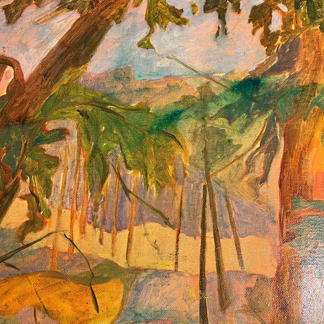 duanqiqi作品 手書き油絵 park 絵画 油彩画 インテリア