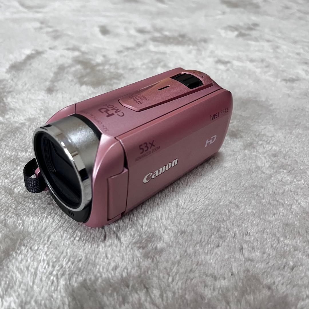 極美品　Canon キャノン　ビデオカメラ iVIS HF R42 ピンク
