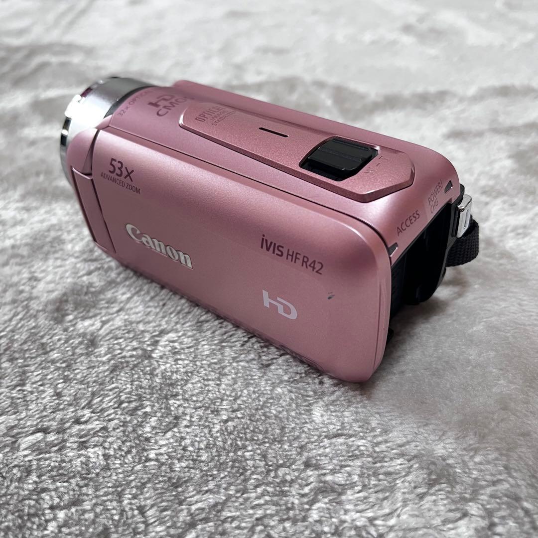 極美品　Canon キャノン　ビデオカメラ iVIS HF R42 ピンク