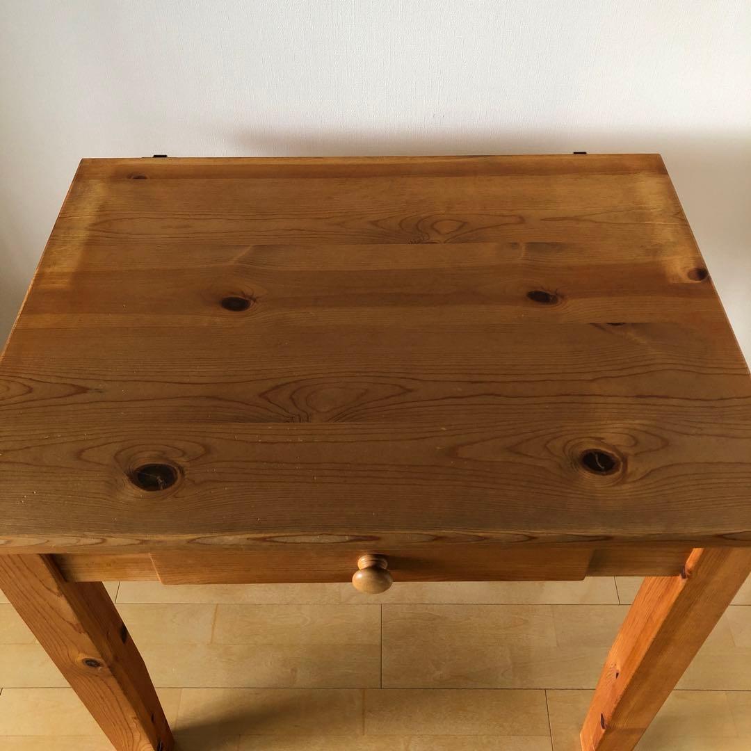 カントリー家具　本棚付きデスク