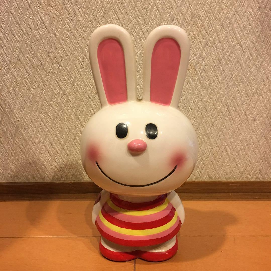 【美品】内藤ルネ アムール アムール ラパン 貯金箱