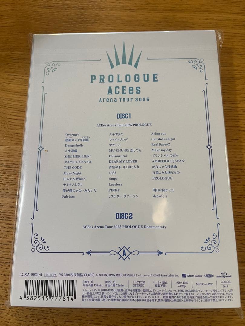 アイドル ACEes PROLOGUE Arena Tour 2025 Blu-ray