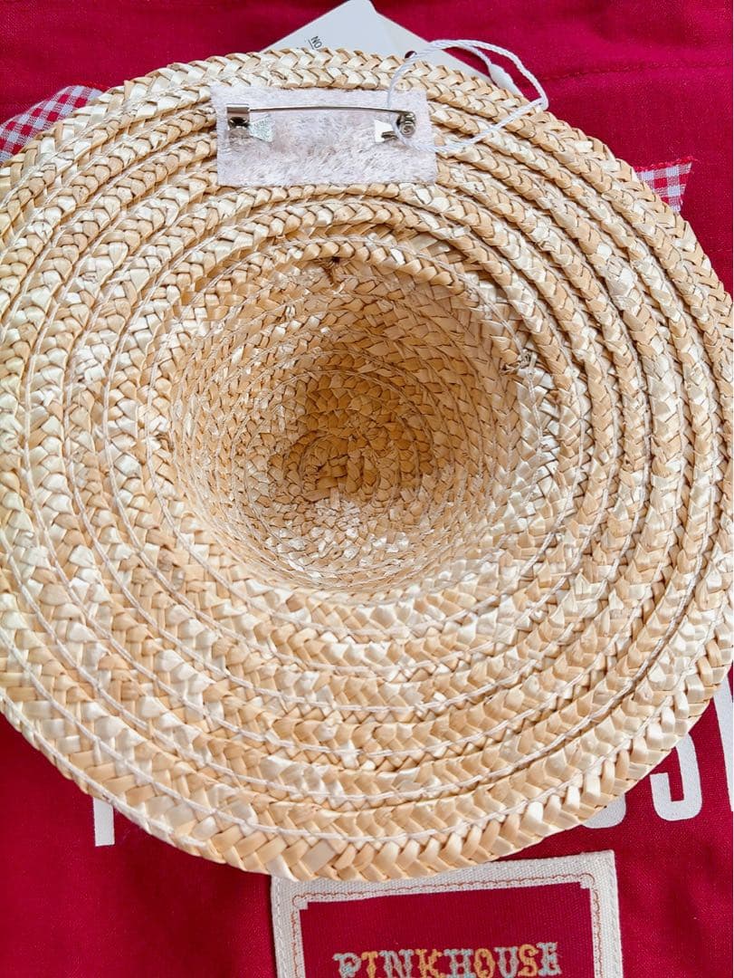 ピンクハウス❤️【未使用】麦わら帽子といちごのコサージュ❤️
